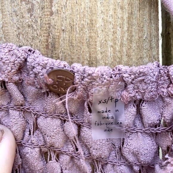 EUC Free People One Adella Burnout Lace Mini Pink Dress - Picture 6 of 14